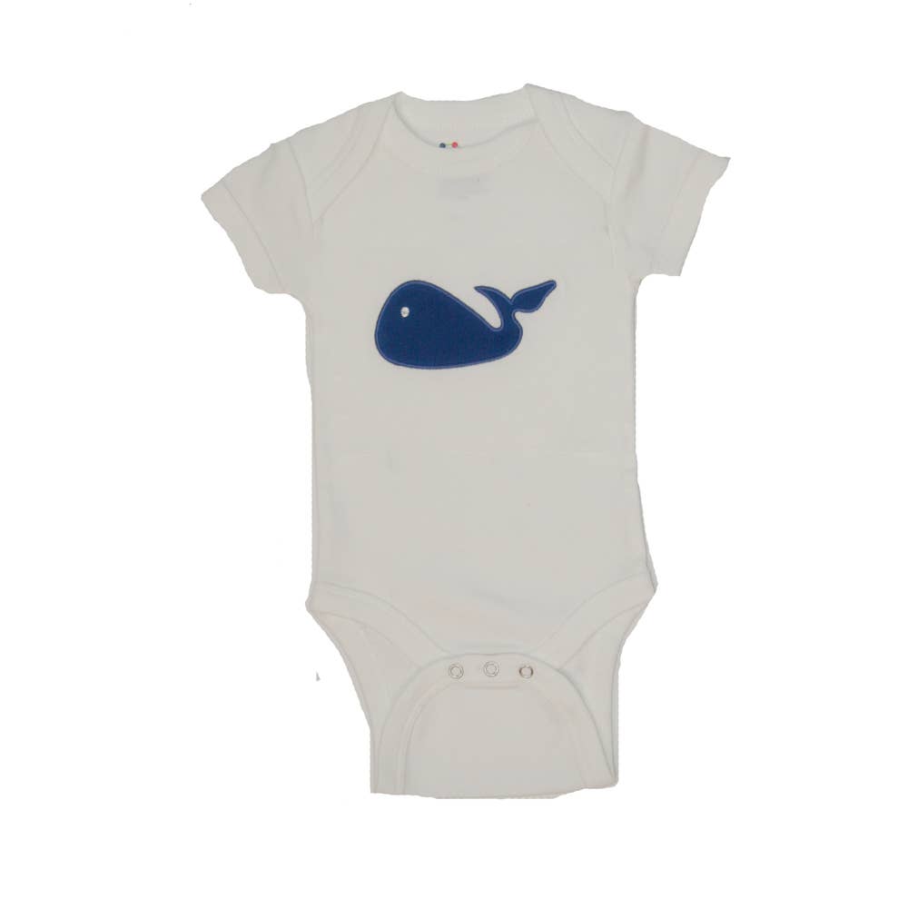 Organic Onesie Whale Blue