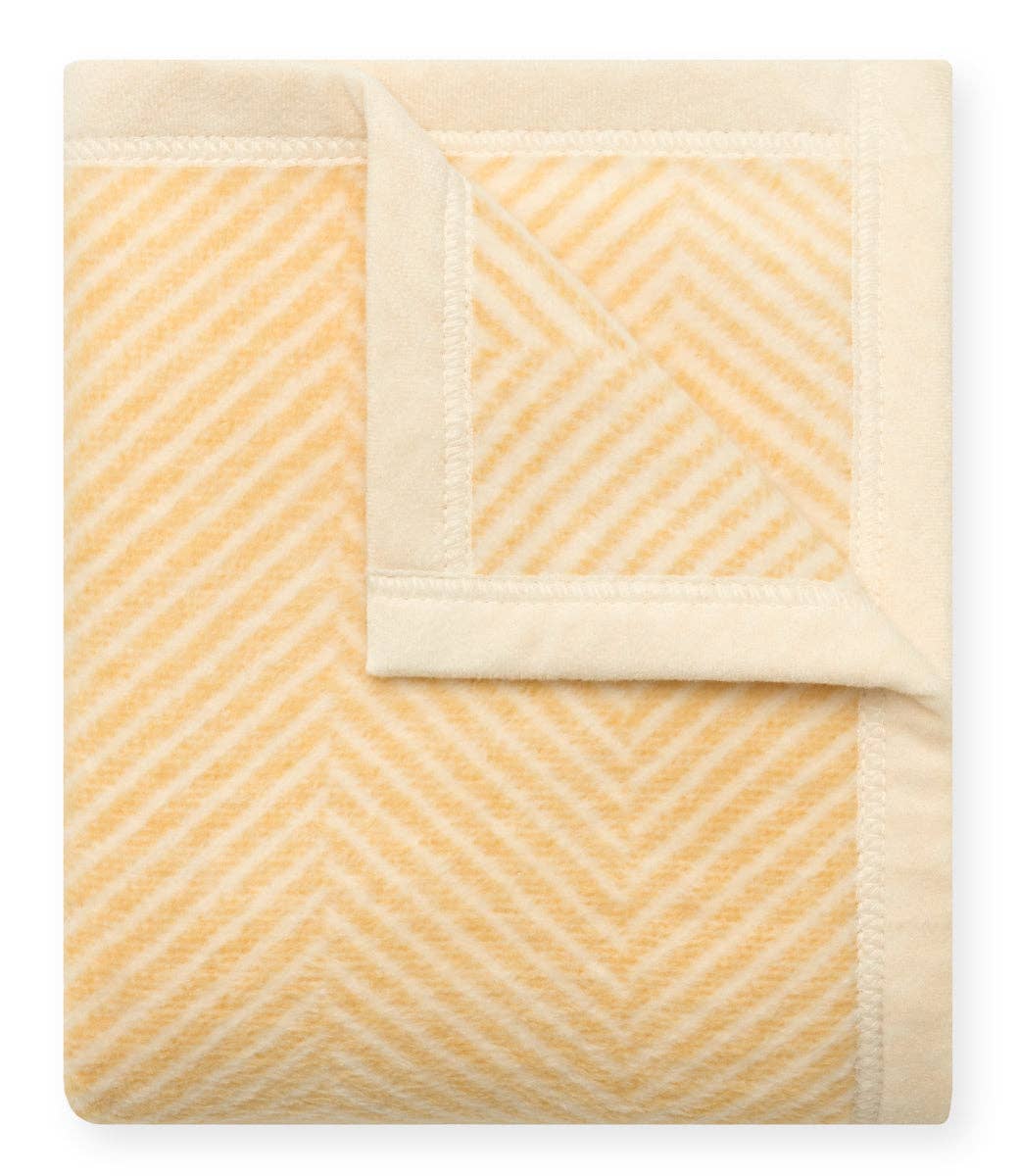 Harborview Herringbone Butter Yellow Mini Blanket